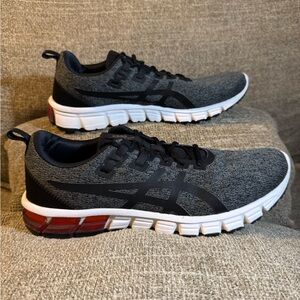ASICS Gel Quantum 90 Gray and Black Athletic Sneakers Size 11